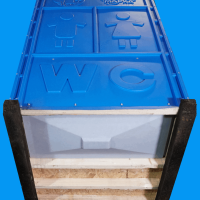 Туалетная кабина СТАНДАРТ МД синий, зеленый, серый